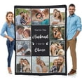 thumbnail image 1 of Custom Blanket with Photos Text, Personalized Photo Blankets and Throws, Personalized Gifts with Pictures for Boyfriend Sister,Customized Gifts for Couples Friends on Birthday Valentines Day, 1 of 6