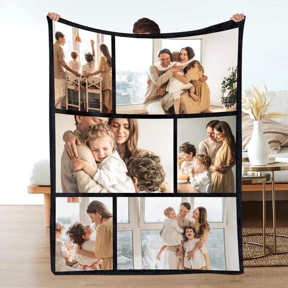 Custom Blanket with Photos/Text, Personalized Picture Blanket I Love You Gifts, Customized Couples Gifts for Boyfriend Girlfriend Wife Husband Wedding Anniversary Birthday Gift for Him Her Blankets