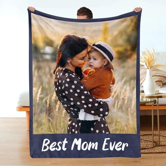 Custom Blanket with Photos/Text, Personalized Picture Blanket I Love You Gifts, Customized Couples Gifts for Boyfriend Girlfriend Wife Husband Wedding Anniversary Birthday Gift for Him Her Blankets
