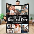 thumbnail image 1 of Custom Blanket with Photos/Text, Personalized Picture Blanket Throw Using My Own Photos, Customized Memorial Mothers for Mom Dad Family Friends - 4 Size (1 Photo W/Text), 1 of 6