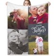 thumbnail image 1 of Custom Blanket with Photos Text, Personalized Picture Blankets, 10 Photos Collage, Customized Merry Christmas Throw Blanket for Family, Dad, Mom, Kids, Gifts for Birthday Christmas, 5 Sizes, 1 of 6