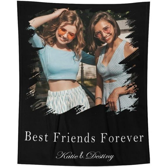 Custom Blanket with Photos Text, Personalized Picture Blankets, 10 Photos Collage, Customized Merry Christmas Throw Blanket for Family, Dad, Mom, Kids, Gifts for Birthday Christmas, 5 Sizes