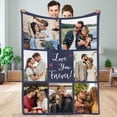thumbnail image 1 of Custom Blanket with Photos/Text, Personalized Picture Blanket I Love You Gifts, Customized Couples Gifts for Boyfriend Girlfriend Wife Husband Wedding Anniversary Birthday Gift for Him Her Blankets, 1 of 5