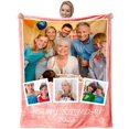 thumbnail image 1 of Custom Blanket with Photos Text, Personalized Pictures Collage Customized Flannel Throw Blankets Custom Wedding Blankets for Couple, Anniversary, Engagement Gift Blanket&nbsp;-8Photo-1, 1 of 6