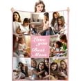 thumbnail image 1 of Custom Blanket with Photos Text Picture Customized Blankets Collage Personalised Photo Blanket for Kids,Adults,Dogs,Couples,Family,Birthday Christmas Valentines Day Gift, 1 of 5
