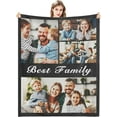 thumbnail image 1 of Custom Blanket with Photos Text Picture Customized Blankets Collage Personalised Photo Blanket for Kids,Adults,Dogs,Couples,Family,Birthday Christmas Valentines Day Gift, 1 of 5