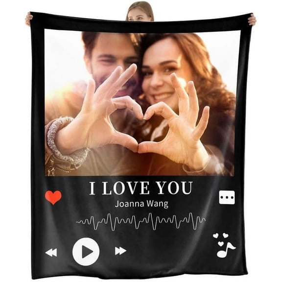 Custom Blanket With Photos Texts-Personalised Photo Blanket Flannel Personalized Throw Blanket With Your Own Pictures Custom Blanket with Photo Collages For Family Birthday Wedding Gift(6 pictures)