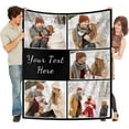 thumbnail image 1 of Custom Blanket with Picture for Couples, Personalized Flannel Throw Blankets,Gifts for Girlfriend Boyfriend Wife Husband Birthday Valentines Christmas, 1 of 6
