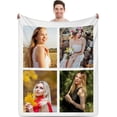 thumbnail image 1 of Custom Blanket with Picture Customized Blankets with Photos Christmas Personalized Blankets and Throws Custom Gifts for Grandma Photo Blanket Picture Blanket Customized Customizable Blanket for Bed, 1 of 6