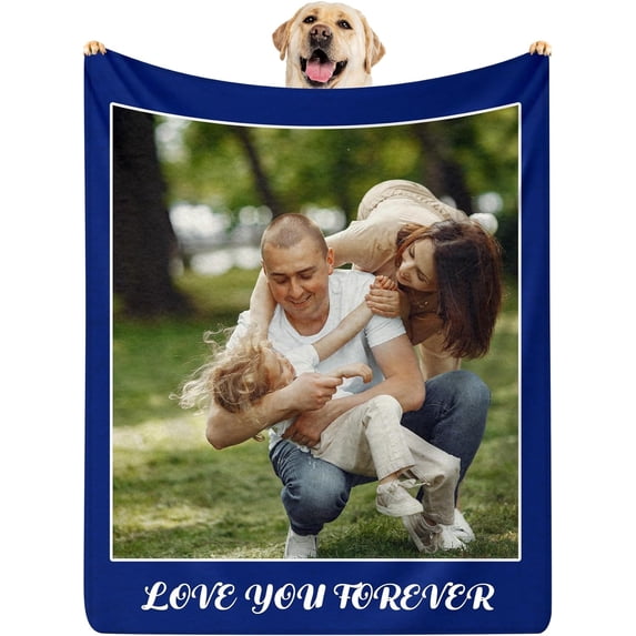 Custom Blanket with Picture Customized Blankets with Photos Christmas Personalized Blankets and Throws Custom Gifts for Grandma Photo Blanket Picture Blanket Customized Customizable Blanket for Bed