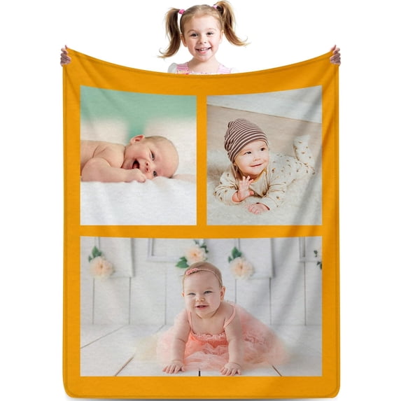 Custom Blanket with Picture Customized Blankets with Photos Christmas Personalized Blankets and Throws Custom Gifts for Grandma Photo Blanket Picture Blanket Customized Customizable Blanket for Bed