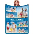 thumbnail image 1 of Custom Blanket with Picture Customized Blankets with Photos Christmas Personalized Blankets and Throws Custom Gifts for Grandma Photo Blanket Picture Blanket Customized Customizable Blanket for Bed, 1 of 6