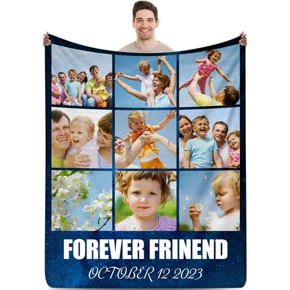 Custom Blanket with Picture Customized Blankets with Photos Christmas Personalized Blankets and Throws Custom Gifts for Grandma Photo Blanket Picture Blanket Customized Customizable Blanket for Bed