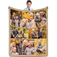 thumbnail image 1 of Custom Blanket with Picture Customized Blankets with Photos Christmas Personalized Blankets and Throws Custom Gifts for Grandma Photo Blanket Picture Blanket Customized Customizable Blanket for Bed, 1 of 6