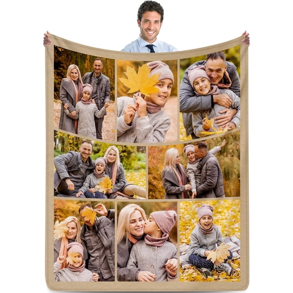 Custom Blanket with Picture Customized Blankets with Photos Christmas Personalized Blankets and Throws Custom Gifts for Grandma Photo Blanket Picture Blanket Customized Customizable Blanket for Bed