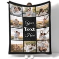 thumbnail image 1 of Custom Blanket with Picture Customized Blankets with Photos Personalized Gifts for Birthday Anniversary Christmas New Year, 10 Photos, 50x60 Inch(Minky Fleece), 1 of 6
