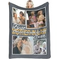 thumbnail image 1 of Custom Blanket with Picture Customized Blankets with Photos Personalized Gifts for Birthday Anniversary Christmas New Year, 10 Photos, 50x60 Inch(Minky Fleece), 1 of 6