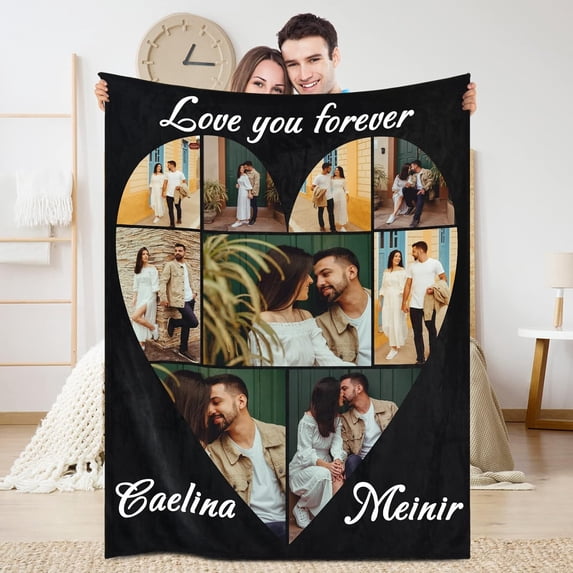 Custom Blanket with Picture Customized Flannel Blanket Personalized Throw Blanket with Photo/Text Customized Blanket Gift for Kid Friend Halloween Christmas(30X40in)