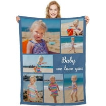 Custom Blanket with Picture,Customized Flannel blanket,Skin Friendly and Wrinkle and Fade-Resistant Perfect Personalized Gift for Halloween Christmas Couples Family and Friends (30'' X 40'', A3)