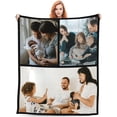 thumbnail image 1 of Custom Blanket with Picture, Customized Name Blankets with Text Photo Collages for Birthday Christmas Anniversary, Personalized Gifts Throw Blanket for Baby/Dad/Mom/Boyfriend, 60"x50", 1 of 6