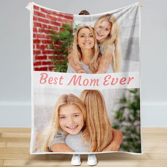 Custom Blanket with Picture, Customized Throw Blanket Gifts for Birthday Valentines Day Wedding, Personalized Photo Blanket Couple Gifts for Women Men Wife Husband Friend Blankets