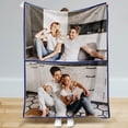 thumbnail image 1 of Custom Blanket with Picture, Customized Throw Blanket Gifts for Birthday Valentines Day Wedding, Personalized Photo Blanket Couple Gifts for Women Men Wife Husband Friend Blankets, 1 of 5