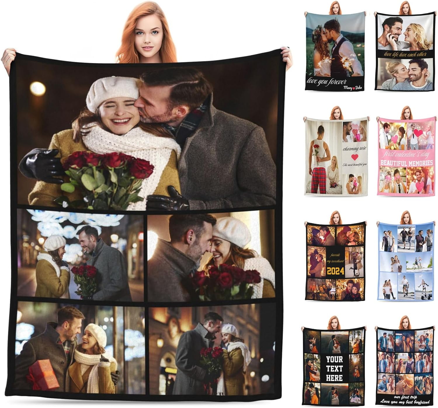 Custom Blanket with Picture HD Printing Photo Blankets Customize