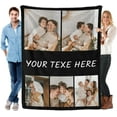 thumbnail image 1 of Custom Blanket with Picture Personalized Blankets and Throws Photo Blanket for Valentine Christmas Customized Valentines Day Gifts for Mom Dad Couple Boyfriend Girlfriend Wife Husband Blankets, 1 of 5