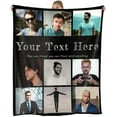 thumbnail image 1 of Custom Blanket with Picture Personalized Flannel Throw Blankets Customized Photo Blankets for Adult Kids Friends Unique Picture Blanket for Family Memorial Gifts(1PhotoB-76x100cm), 1 of 6