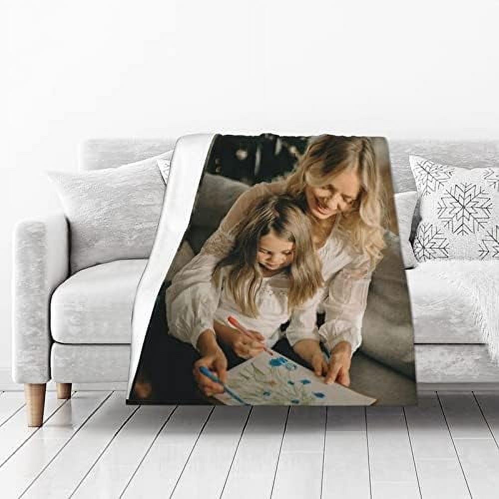 Custom Blanket with Picture Personalized Gifts Throw Blanket for Baby