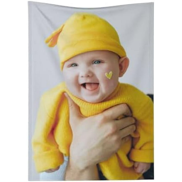 Custom Blanket with Picture Personalized Gifts Throw Blanket for Baby
