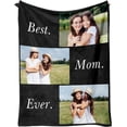thumbnail image 1 of Custom Blanket with Picture, Picture Blankets Customized for Birthday Anniversary, Custom Gifts for Him Her, Picture Blankets Customized(1 Photo with Text) Blankets, 1 of 5