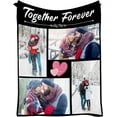 thumbnail image 1 of Custom Blanket with Picture, Picture Blankets Customized for Birthday Anniversary, Custom Gifts for Him Her, Picture Blankets Customized(1 Photo with Text) Blankets, 1 of 5