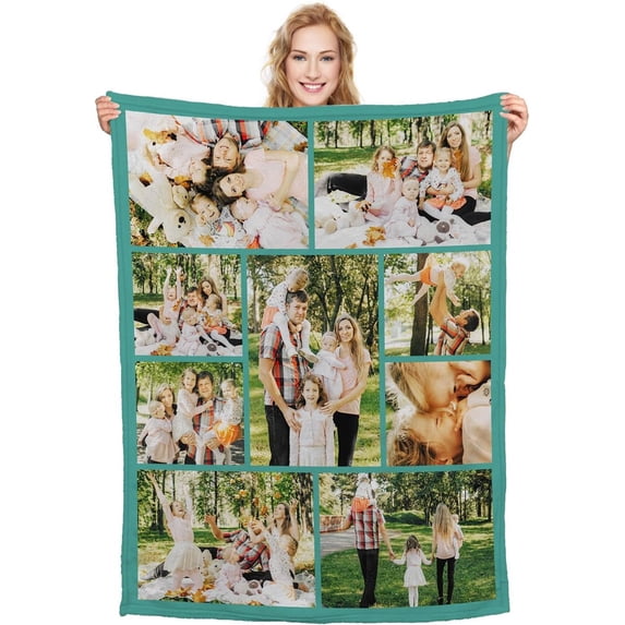 Custom Blanket with Picture,Skin Friendly and Wrinkle and Fade-Resistant Perfect Personalized Gift for Halloween Christmas Couples Family and Friends (30'' X 40'', A3)