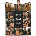 thumbnail image 1 of Custom Blanket with Picture Text Customized Blankets with Photos Customizable Personalized Blankets and Throws for Adult Kid Birthday Christmas Valentines Day Memorial Gift,, 1 of 6