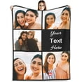thumbnail image 1 of Custom Blanket with Picture Text Customized Blankets with Photos Customizable Personalized Blankets and Throws for Adult Kid Birthday Christmas Valentines Day Memorial Gift,, 1 of 6