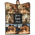 thumbnail image 1 of Custom Blanket with Picture Text Customized Blankets with Photos Customizable Personalized Blankets and Throws for Adult Kid Birthday Christmas Valentines Day Memorial Gift,, 1 of 6
