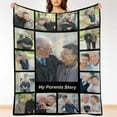 thumbnail image 1 of Custom Blanket with Picture Text Personalized Photos Blanket Gifts for Adult Kid Girlfriend Boyfriend Christmas Halloween Fathers Mothers Valentines Day, 1 of 6
