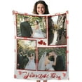 thumbnail image 1 of Custom Blanket with Picture Upload, Customized Blankets with Photos, Personalized Throw Photo Blankets for Anniversary Birthday Wedding Sisters Couples Gift, 1 of 6