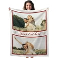 thumbnail image 1 of Custom Blanket with Picture Upload, Customized Blankets with Photos, Personalized Throw Photo Blankets for Anniversary Birthday Wedding Sisters Couples Gift, 1 of 6