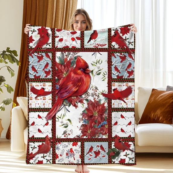 Flannel Fleece Blanket for Bed & Sofa - Soft Printed Throw Blanket, Fuzzy Blanket & Throw 40x50 Inches
