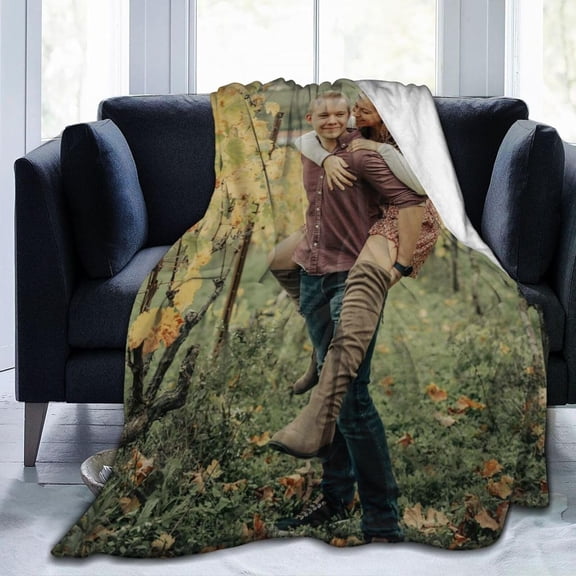Custom Blanket - Soft, Lightweight, And Vibrant | Personalized Plush Fleece And Flannel For Photo Memories 50"X40"