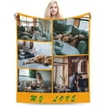thumbnail image 1 of Custom Blanket - Soft, Lightweight, And Vibrant | Personalized Plush Fleece And Flannel For Photo Memories 50"X40", 1 of 6