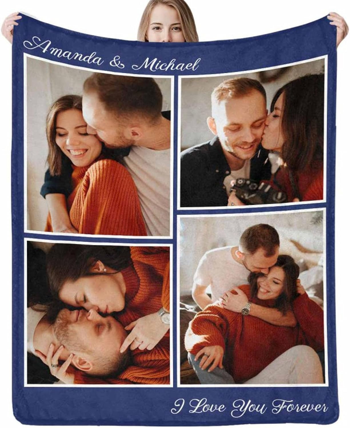 NIBESSER Baby Fleece Blanket, Personalised Baby Blanket With Nae, Soft And Cofortable