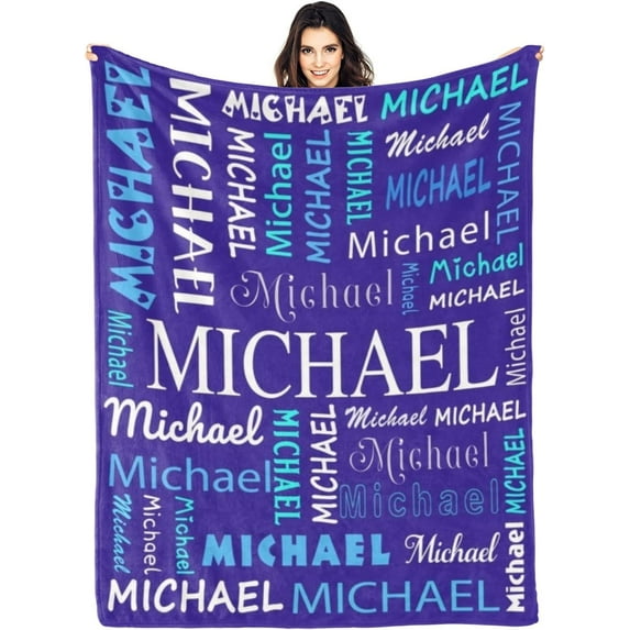 Custom Blanket with Text Photo Collage Customized Blankets with Pictures, Personalized Throw Blanket for Father, Mom, Kids, Dogs, Friends Couple or Lover as Christmas Birthday Gift