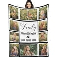 thumbnail image 1 of Custom Blanket with Text Photo Collage Customized Blankets with Pictures, Personalized Throw Blanket for Father, Mom, Kids, Dogs, Friends Couple or Lover as Christmas Birthday Gift, 1 of 6