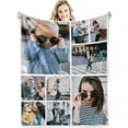 thumbnail image 1 of Custom Blanket with Text Picture Collage Customized Throw Blankets, Birthday Anniversary Wedding Gifts Personalized for Dad, Mom, Kids, Dogs, Friends or Couples Photo9 30"×40" Blankets, 1 of 5