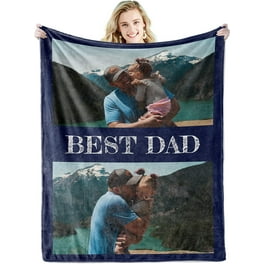 Custom Blanket with Photos Personalized Throw Blanket with Picture Upload Soft Fleece Blanket for Wife Friend Mom Couple Grandma Pets Gifts for Birthday Anniversary Halloween Made in USA Walmart