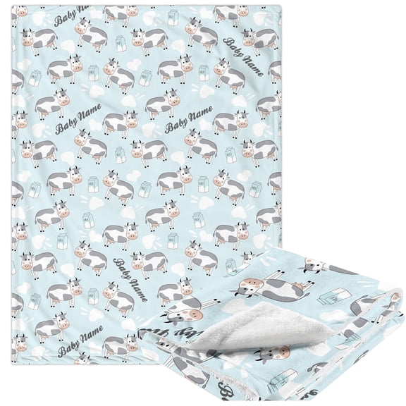 Custom Blanket with Baby Name Printed Geometry Patterns Blankets for Infant Toddler