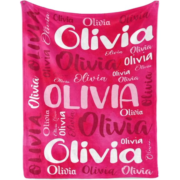 Custom Blanket with Name Personalized Blankets for Adult Boys Girls Flannel Monogrammed Customized Blankets Throw Personalized Name Blanket